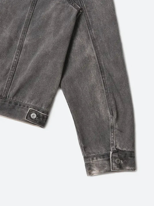 Gray-Dyed Denim Jacket
