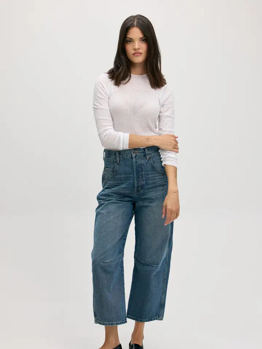 Relaxed Barrel Denim in Blue