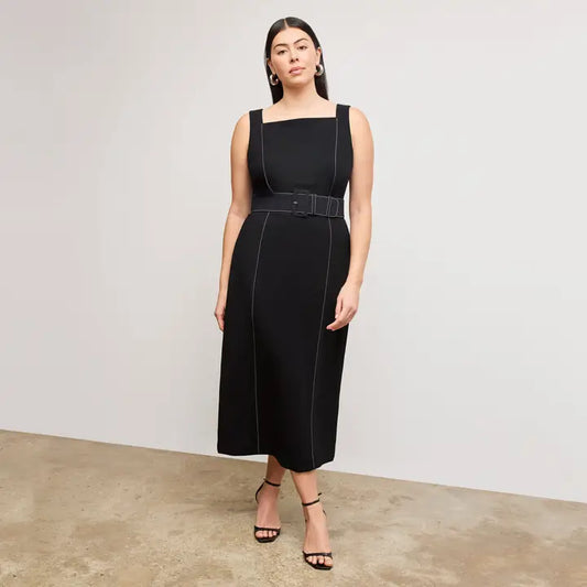 Carmela Streamline Dress in Black