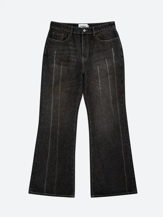 Vintage Black Flared Fit Denim
