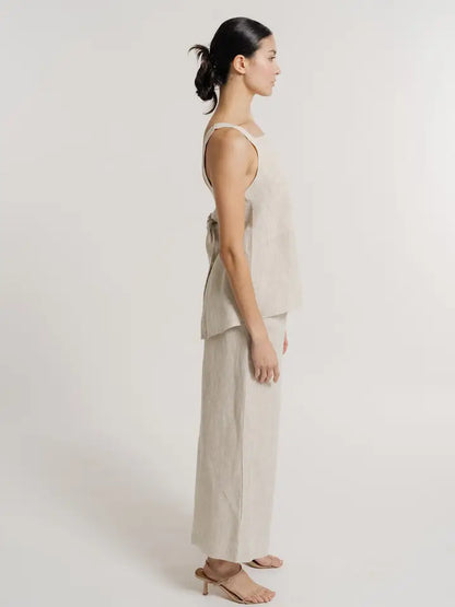 Tie Back Linen Tank