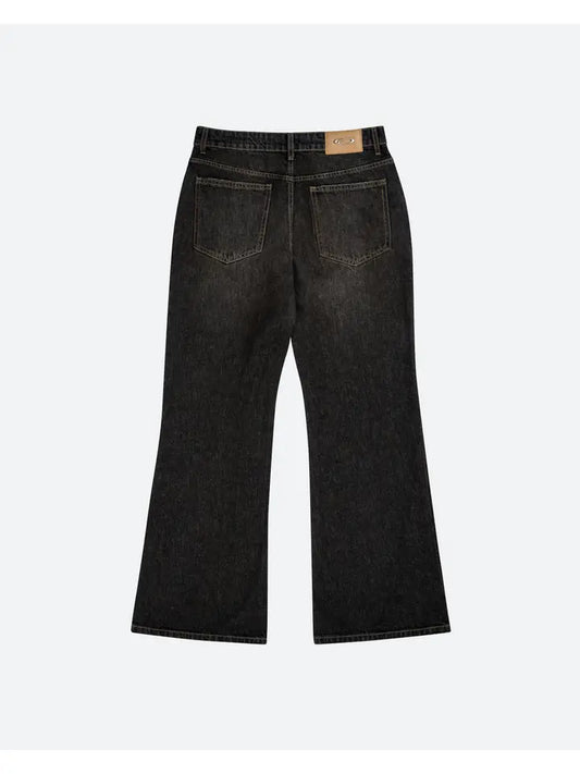 Vintage Black Flared Fit Denim